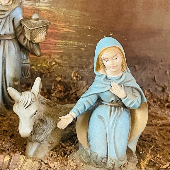 Vintage Italian Nativity Scene Set 10 Figurines Mid-Century - Picture 9 of 15